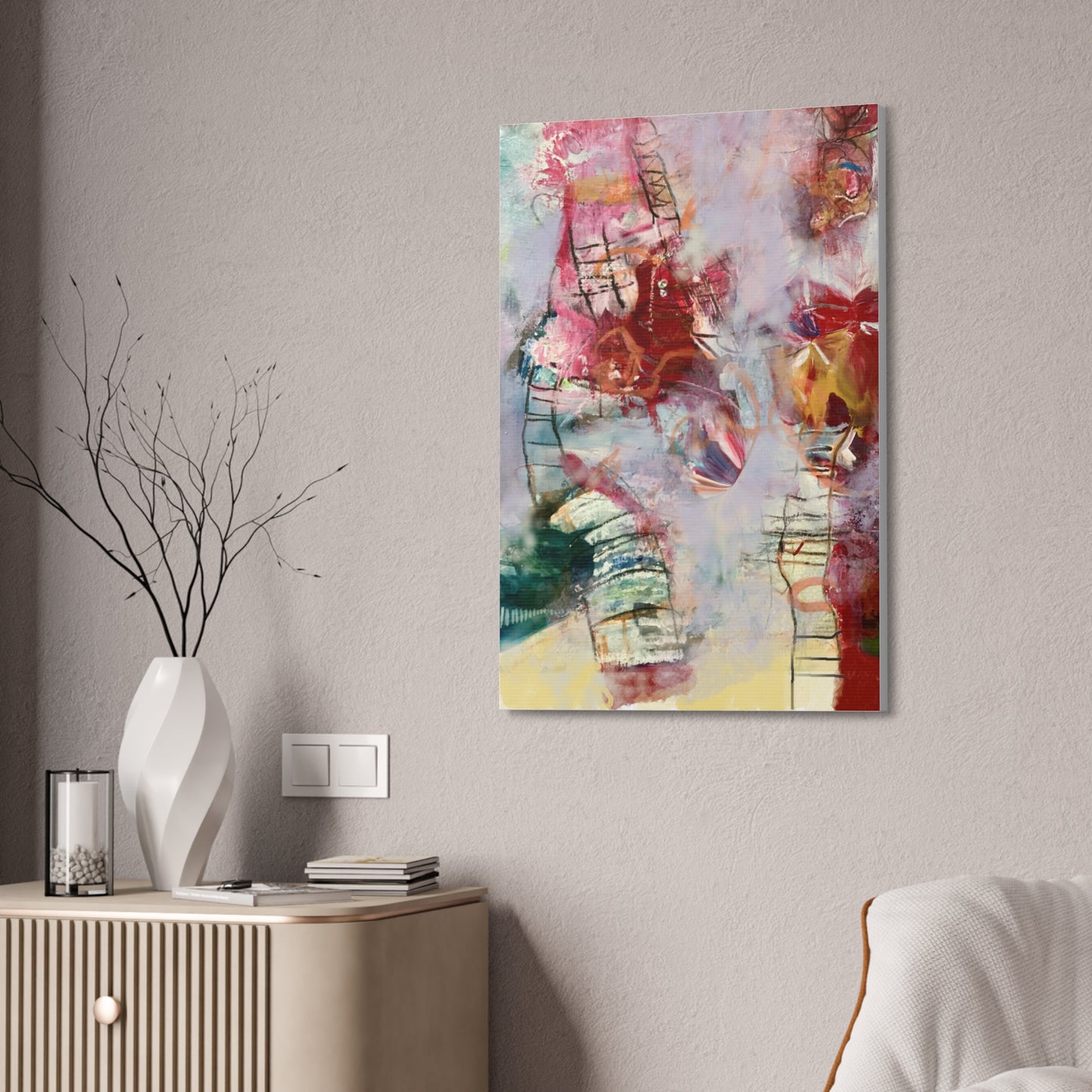 Ladder to Heaven on Canvas Stretched, 1.5'' - Beata Bosze Art