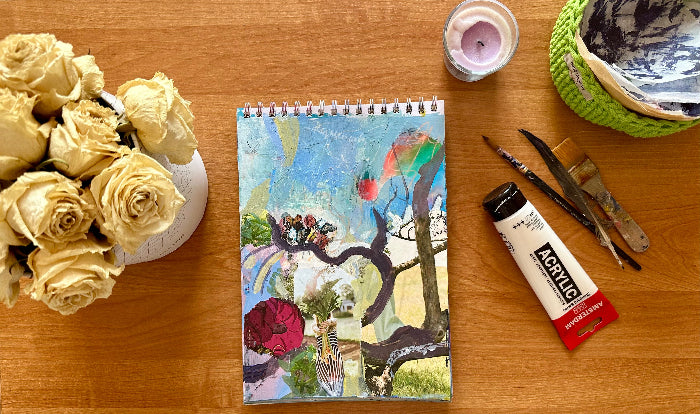 A course page in the sketchbook for the Paint Your Inner Garden course