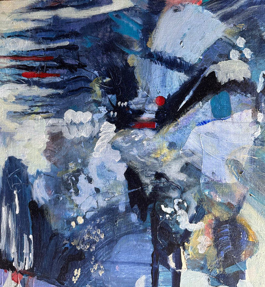 Silver of Light abstract painting by Beata Bosze