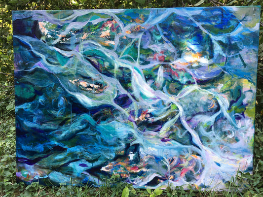 Blue Fantasy - Fireflies over the Selengor River - Beata Bosze Art