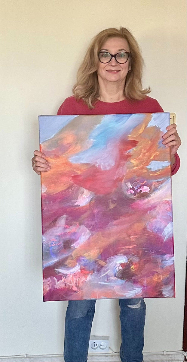 Beata Bosze with her art