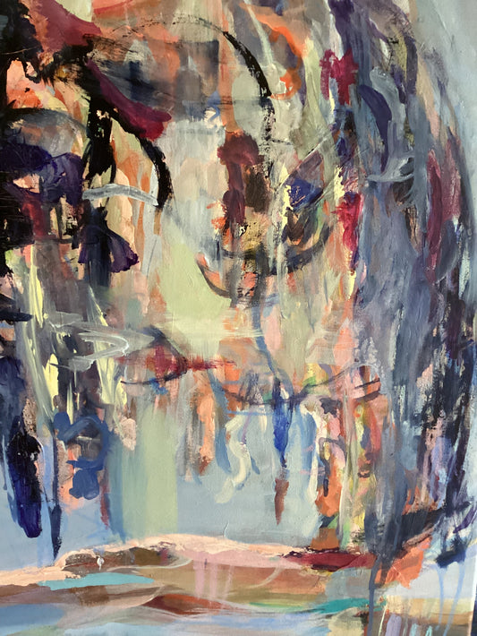 Abstract artwork about a willow tree by Beata Bosze