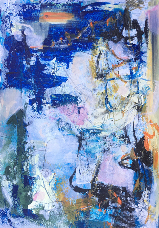 Staring into the mystic blue night - Beata Bosze Art