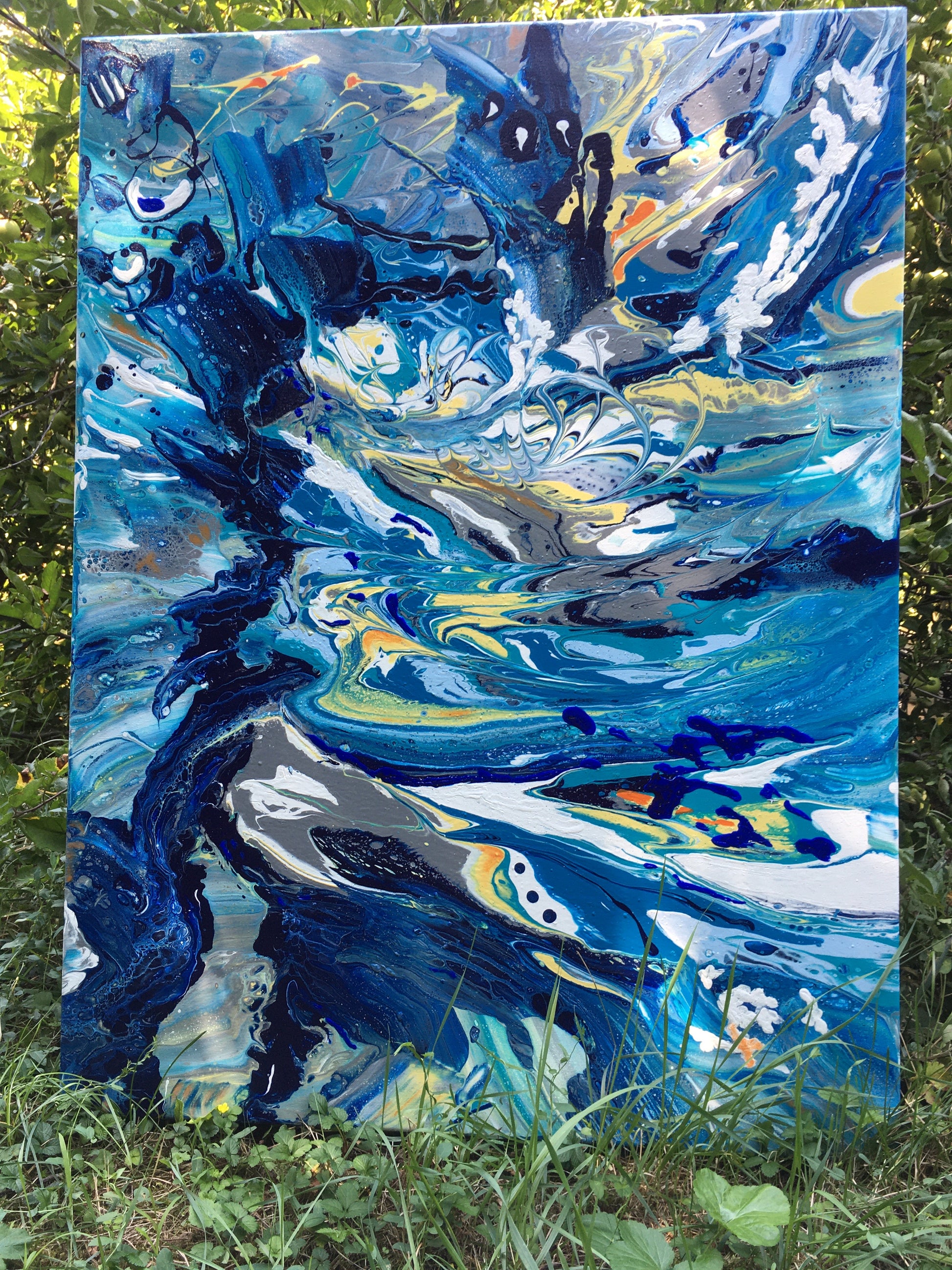 Golden Sea Reflections - Beata Bosze Art
