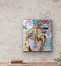 Load image into Gallery viewer, Lost in Thoughts abstract portrait on wood